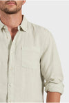 Hampton L/S Linen Shirt Sage Green