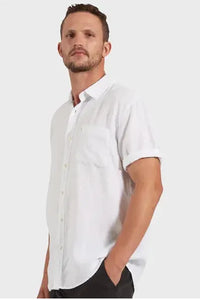 Hampton Linen S/S Shirt White