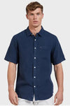 Hampton Linen S/S Shirt Navy