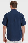 Hampton Linen S/S Shirt Navy