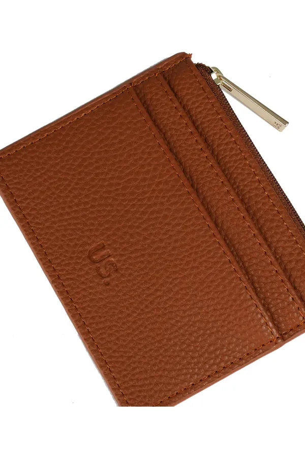 The Hunter Mini Card Holder Tan/Gold