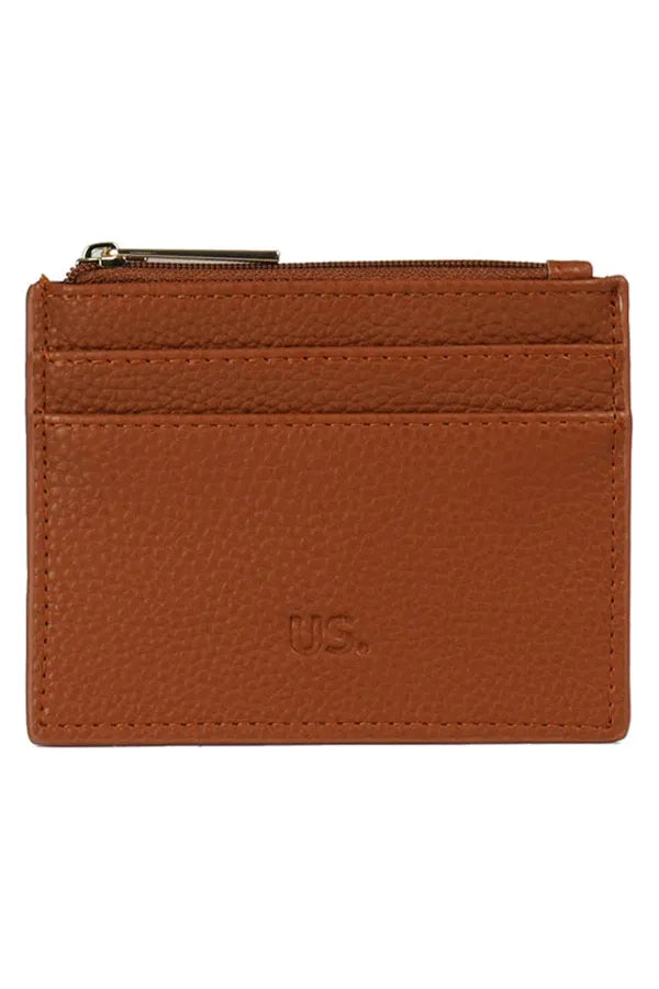 The Hunter Mini Card Holder Tan/Gold