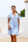 Larisa Button Dress Blue