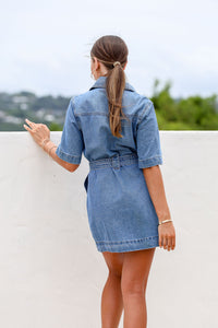 Luna Denim Dress with Belt