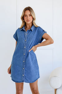 Sami Button Denim Dress