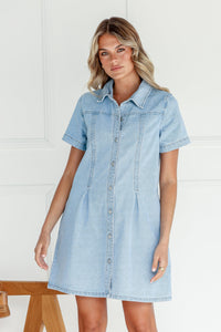 Marcia Denim Dress Light Blue