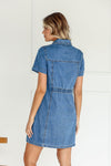 Sierra Denim Dress Mid Blue