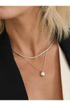 Droplet Sterling Silver Plated Necklace