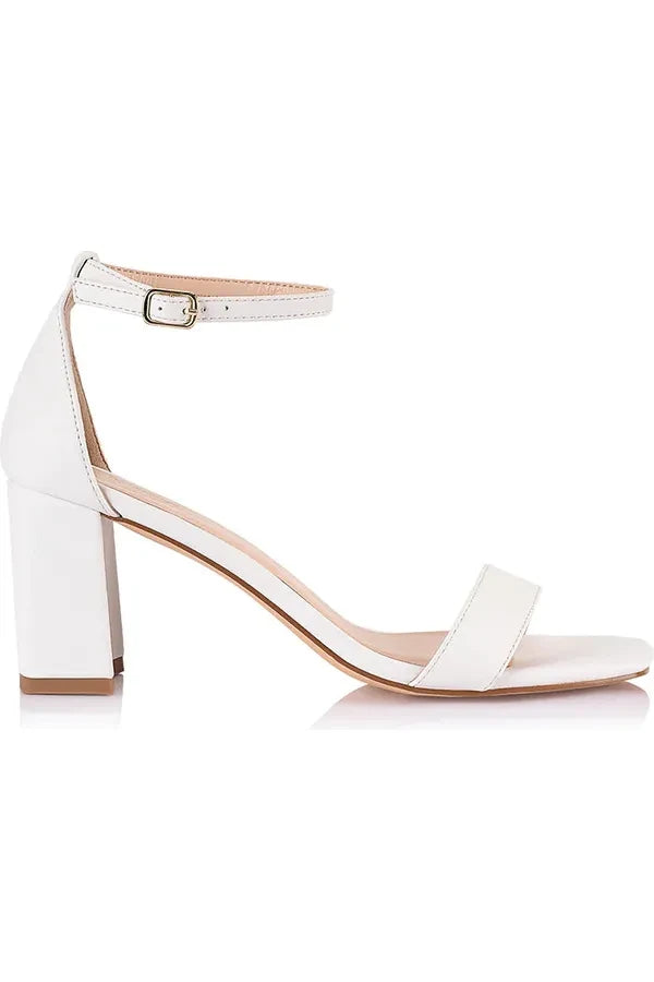 Neeka Block Heel White