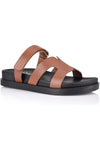 Oswald Footbed Slides Cognac