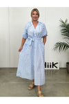 Penny Gingham Dress Blue