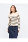 Ivy Stripe Knit Top Cream/Black