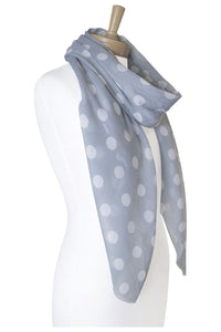 Polka Dot Scarf Grey