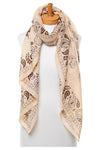 Phoenix & Leaf Scarf Camel