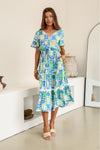 Sebby Tier Maxi Dress Blue