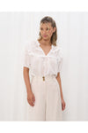 Savannah Frill Top White