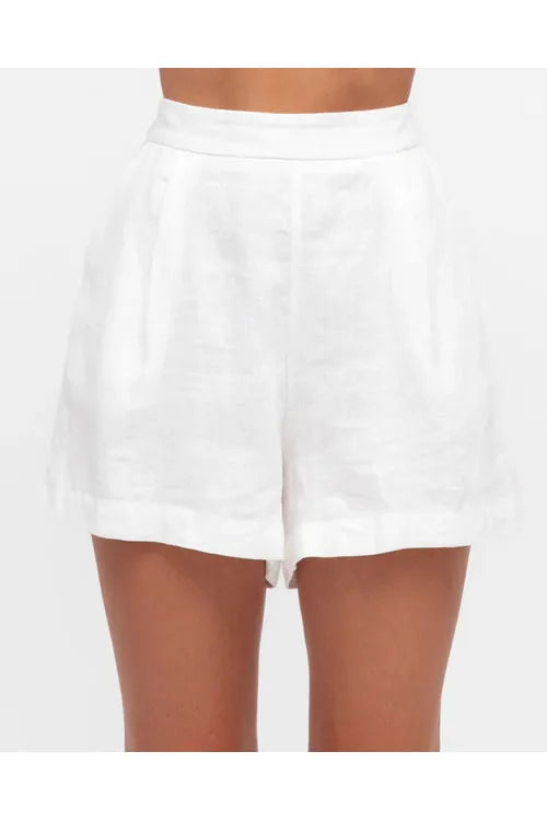 Ivy Linen Short White