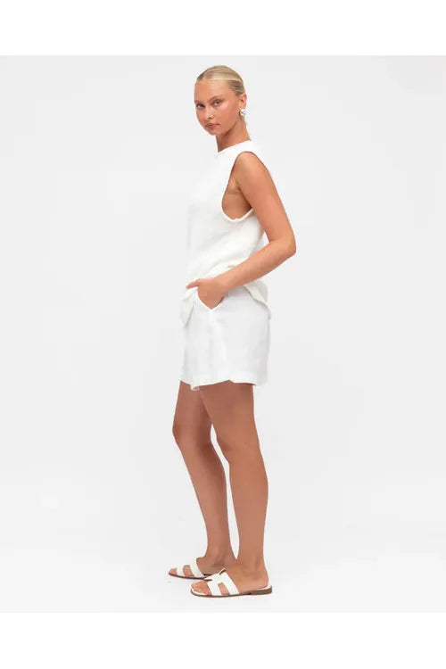 Ivy Linen Short White