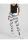 Heidi Pant White/Black Stripe