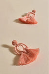 Fanned Out Tassel Earring Peach