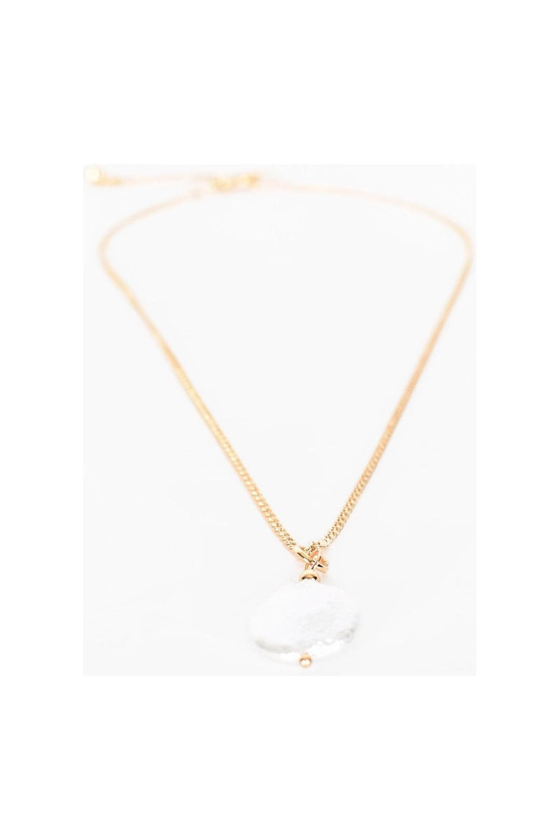 Simple Pearl Drop Layering Necklace Gold