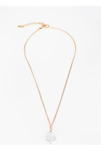 Simple Pearl Drop Layering Necklace Gold