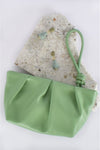 Hadley Pleat Knot Clutch Mint