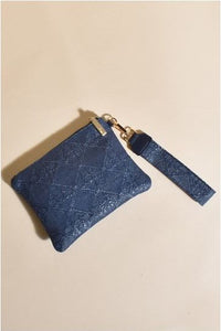 Delphine Weave Pouch Navy