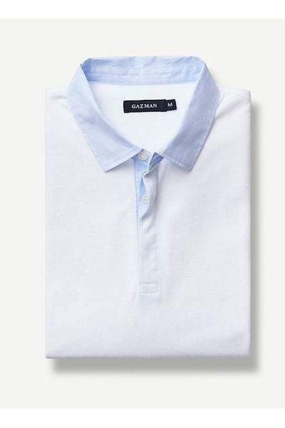 Smart Shirt Collar Polo White