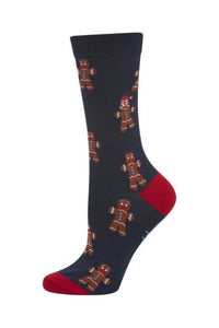 Mens Gingerbread Sock Navy