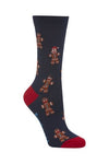 Mens Gingerbread Sock Navy