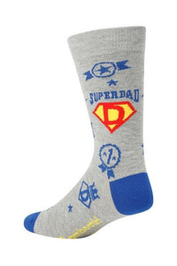 Super Dad Bamboo Sock Grey