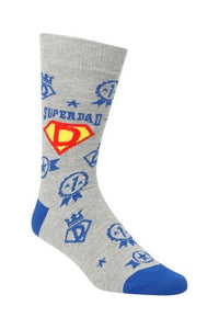 Super Dad Bamboo Sock Grey